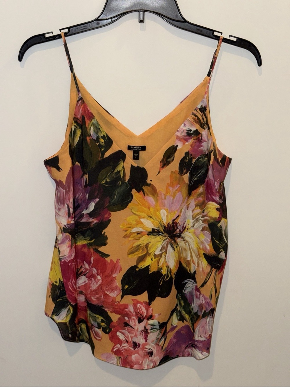 Express Downtown Cami Small Top Floral Orange